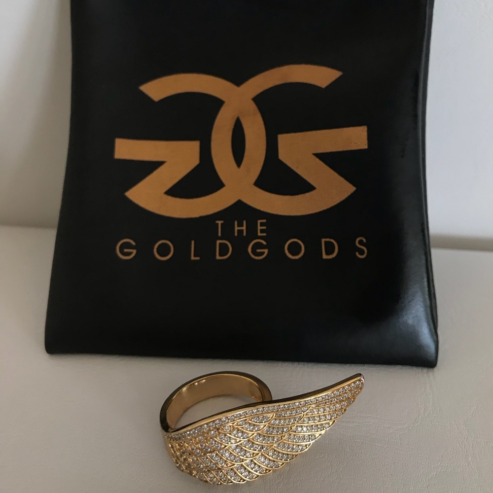 Gold Gods Diamond Angel Ring